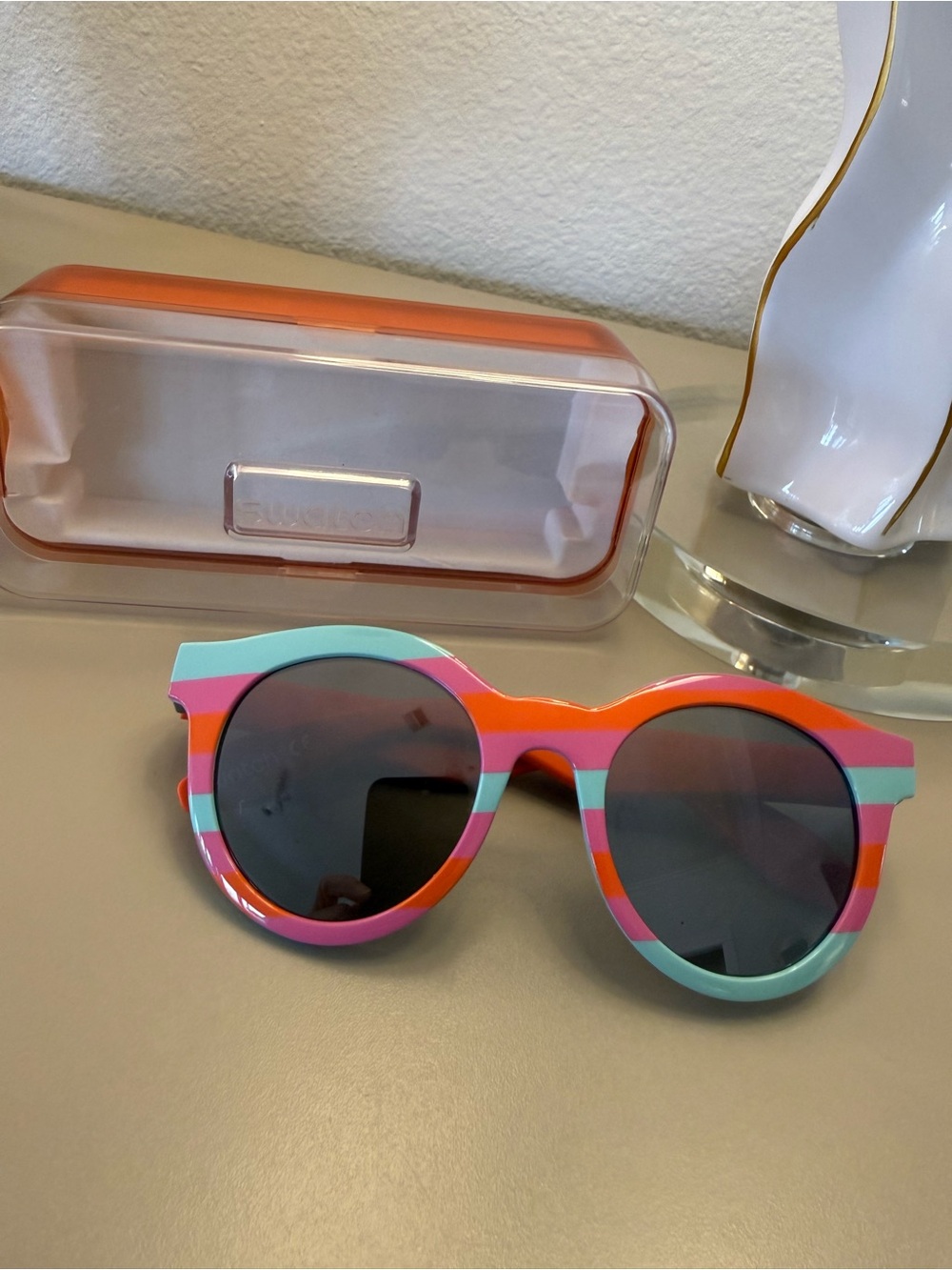 Swatch Multicolor Striped Round Sunglasses The “Eyes of Gina” Like New